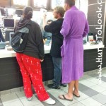 Photo of Purple Bathrobe McDonalds Santa Monica California Hurts To Look